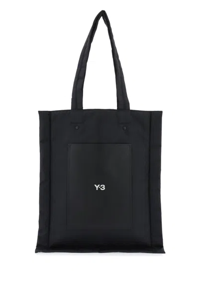 Shop Y-3 Nylon Tote Bag In Black