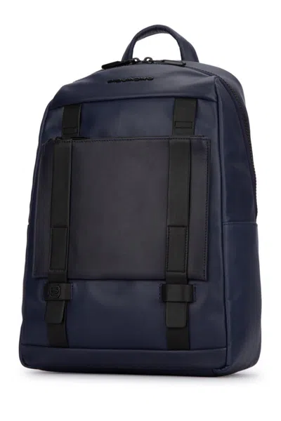 Shop Piquadro Backpacks In Blu