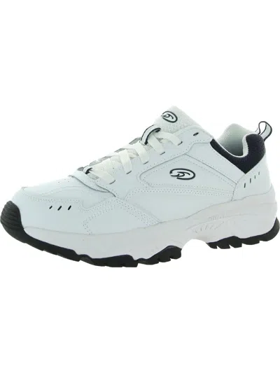 Shop Dr. Scholl's Shoes Sebastian Mens Leather Lace Up Athletic And Training Shoes In White