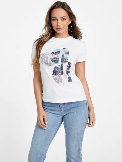 Shop Guess Factory Eco Riva Tee In White