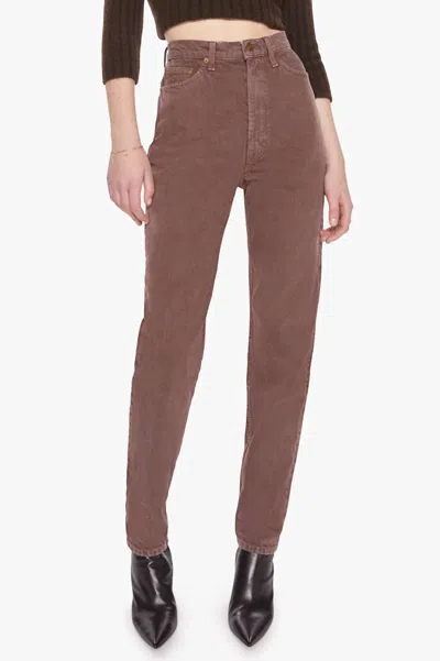 Mother High Waisted Twizzy Skimp Jean In French Roast In Multi
