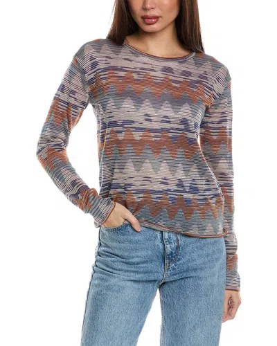 Shop M Missoni Wool-blend Sweater In Blue