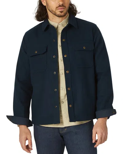 Shop Lee Wool-blend Denim Overshirt In Black