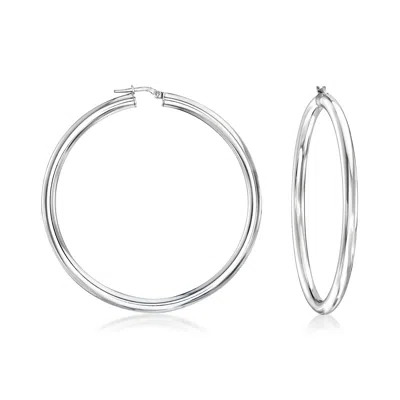 Ross-simons Italian Sterling Silver Hoop Earrings In Silver