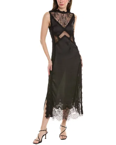 Shop Allsaints Mila Midi Dress In Black