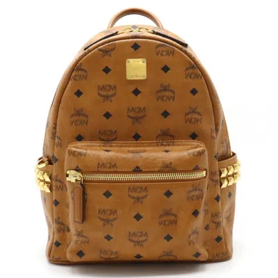Shop Mcm Visetos Canvas Backpack Bag () In Brown