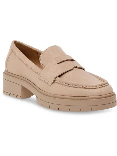 Shop Anne Klein Utopia Womens Lugged Sole Slip-on Loafers In Beige