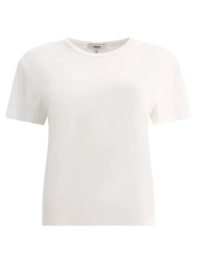 Shop Agolde "drew" T-shirt In White