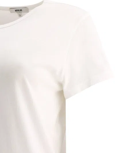 Shop Agolde "drew" T-shirt In White
