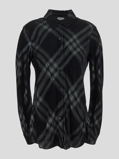 Shop Burberry Shirts In Monochrome