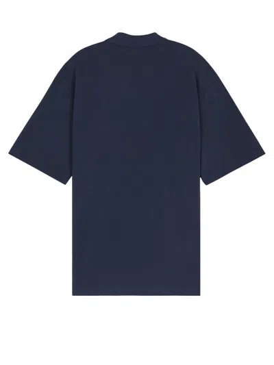 Shop Maison Kitsuné Polo Shirt In Blue