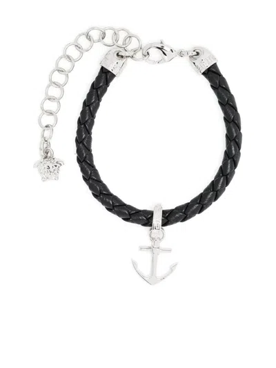 Shop Versace Nautical Medusa Bracelet In Grey
