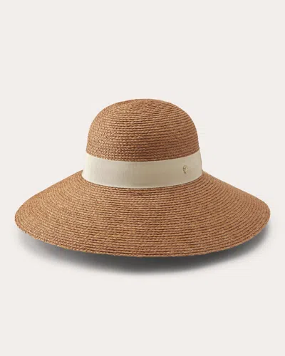 Shop Helen Kaminski Women's Cori Raffia Sun Hat In Nougat/cream