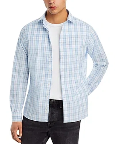 Shop The Men's Store At Bloomingdale's Cotton Stretch Slim Fit Button Down Shirt - 100% Exclusive In Blue