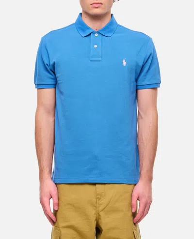 Shop Polo Ralph Lauren Knit Polo Shirt In Blue