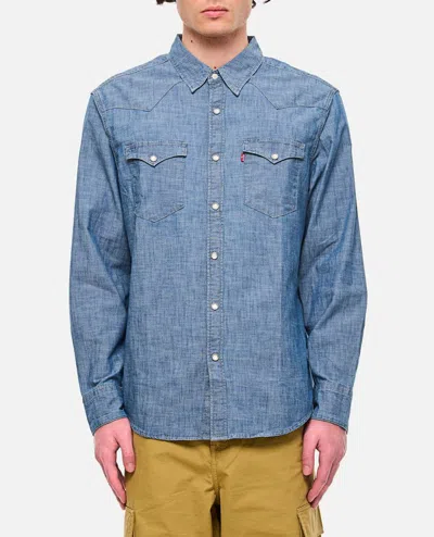 Shop Levi Strauss & Co Bartsow Standard Shirt In Blue
