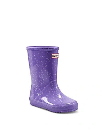 Shop Hunter Unisex Original Kids First Classic Glitter Rain Boots - Toddler, Little Kid In Purple Burst