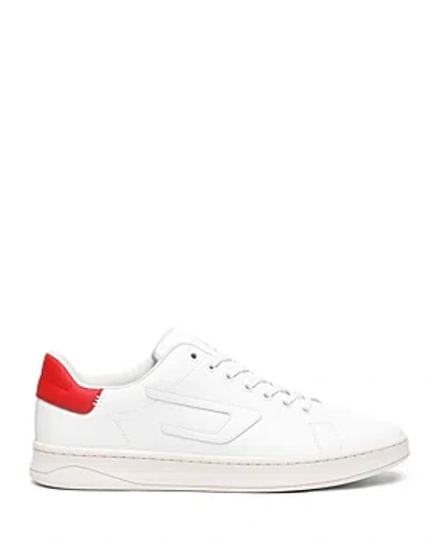 Shop Diesel Men's S-athene Low Top Sneakers In Red/white