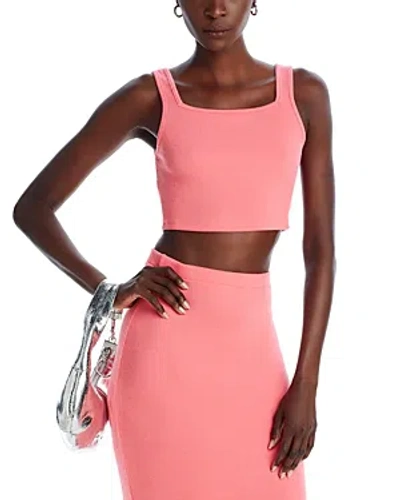 Shop Aqua Seamless Square Neck Cropped Top - 100% Exclusive In Coral