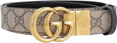 Shop Gucci Gg Marmont Reversible Belt In Multicolor
