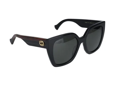 Shop Gucci Sunglasses In Black Havana Grey