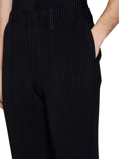 Shop Issey Miyake Homme Plisse  Trousers In Black