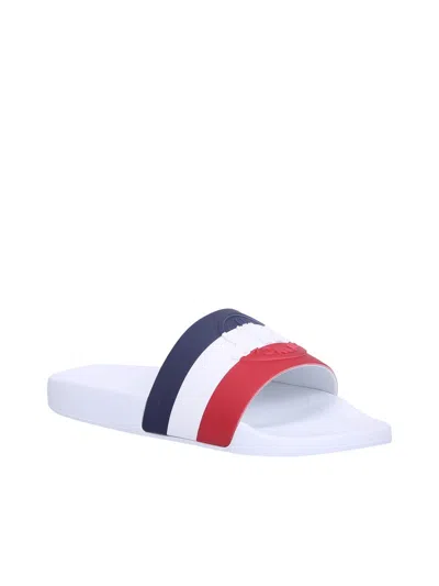 Shop Moncler Sandals In White