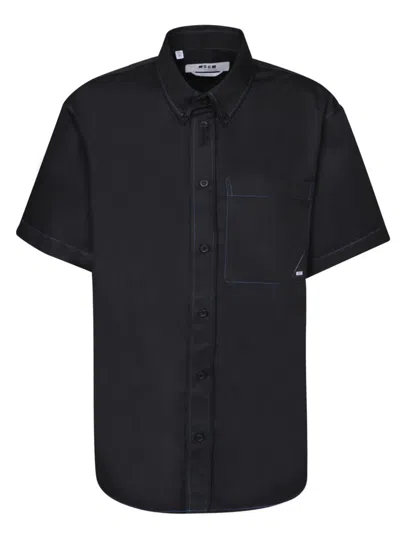 Shop Msgm Shirts In Black
