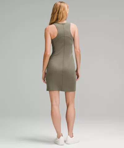 Shop Lululemon Ribbed Softstreme Slim-fit Tank Dress
