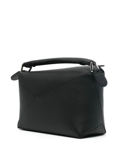 Shop Loewe Puzzle Edge Leather Mini Bag In Black