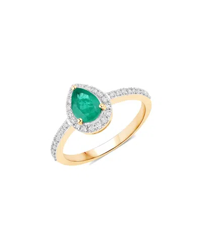 Diana M. Fine Jewelry 14k 0.88 Ct. Tw. Diamond & Emerald Ring