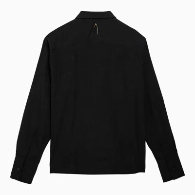 Shop Airei Zipped Shirt Jacket In Black