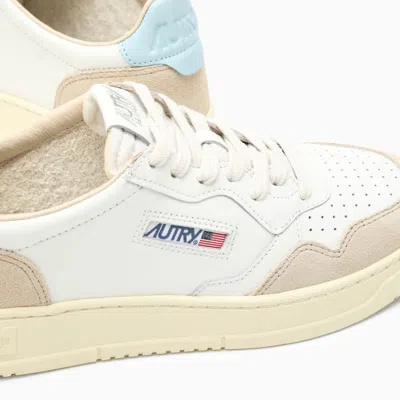 Shop Autry Medalist Sneakers In White/light Blue And Suede In Multicolor