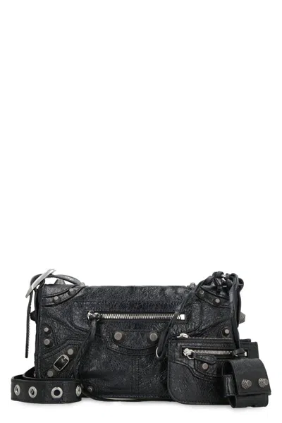 Shop Balenciaga Le Cagole Xs Leather Bag In Black