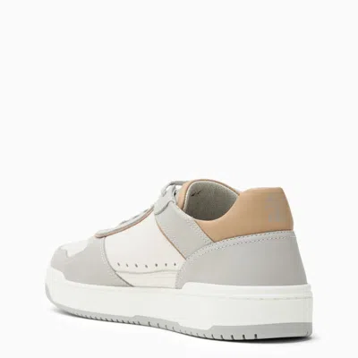 Shop Brunello Cucinelli Low And Grey Trainer In White