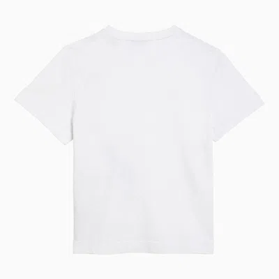 Shop Burberry White T-shirt With Print In Black