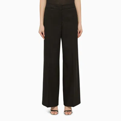 Shop Calvin Klein Wide-leg Trousers In Black