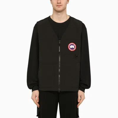 Shop Canada Goose Canmore Zipped Waistcoat In Black