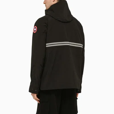 Shop Canada Goose Lockeport Hooded Jacket In Black