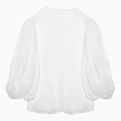 Shop Chloé Shirt With Balloon Sleeve In White