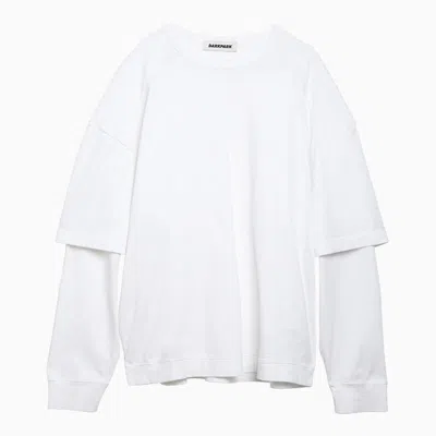 Shop Darkpark T-shirt With Double Sleeves In White