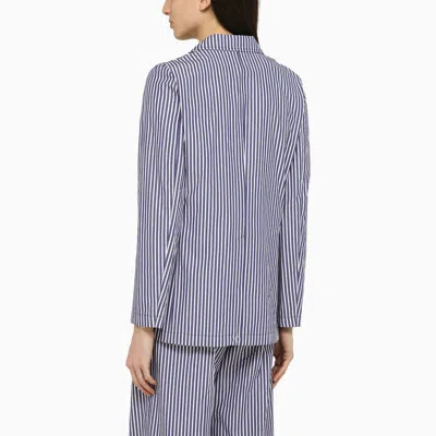 Shop Department 5 Ari Double-breasted Striped Jacket In Blue