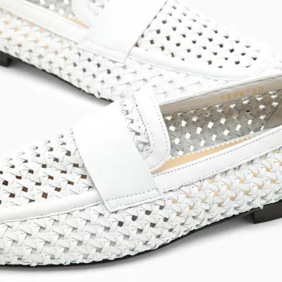 Shop Doucal's Woven Moccasin In White