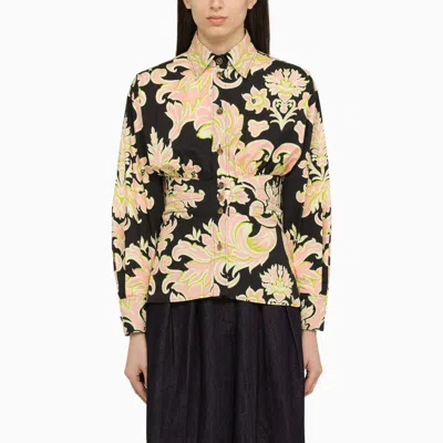 Shop Etro Venus Print Shirt In Multicolor