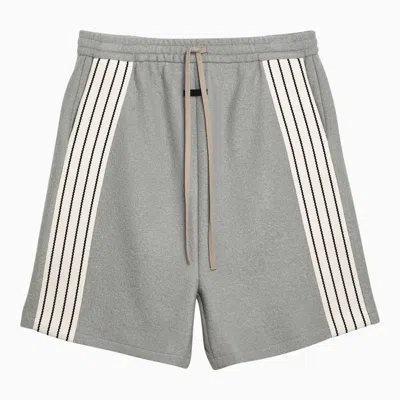 Shop Fear Of God Paris Sky Striped Bermuda Shorts In Grey