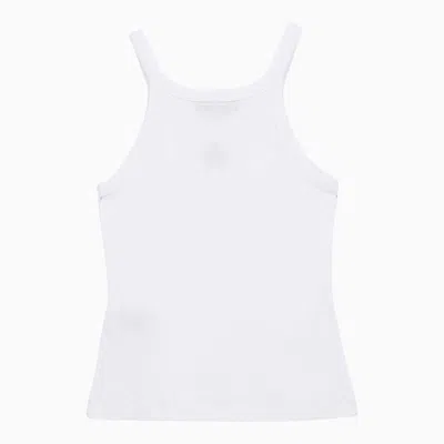 Shop Fendi Tank Top With Logo In White
