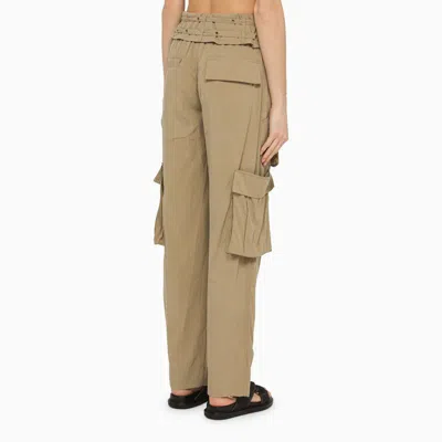 Shop Isabel Marant Khaki Multi-pocket Trousers In Beige