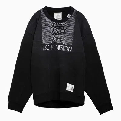 Shop Miharayasuhiro Maison Mihara Yasuhiro Sweatshirt With Double Neckline In Black