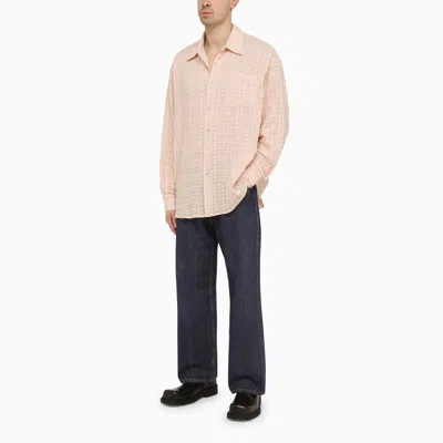 Shop Our Legacy Pink Blend Weave Borrowed Shirt In Multicolor