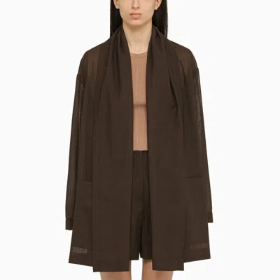 Shop Philosophy Di Lorenzo Serafini Philosophy Wool-blend Over Jacket In Brown